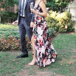 LM Collection Floral Illusion Sweetheart Dress